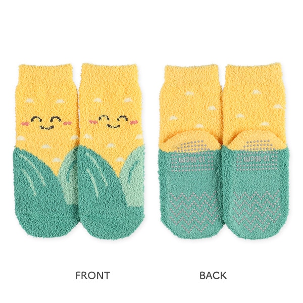 2足組ベビーもこもこクルーソックス（お野菜）