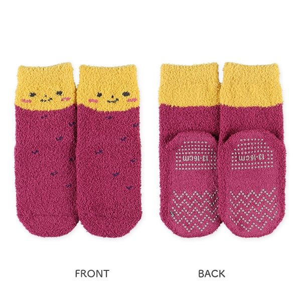 2足組ベビーもこもこクルーソックス（お野菜）