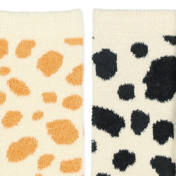 2足組ベビーもこもこレッグウォーマー（アニマル柄）