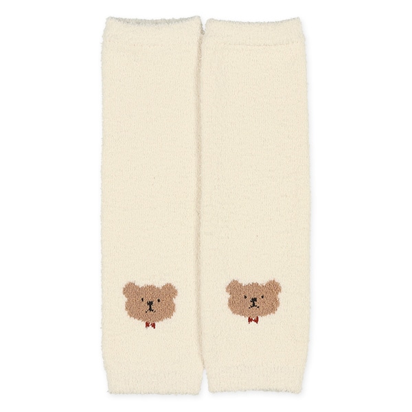 2足組ベビーもこもこレッグウォーマー（くま）