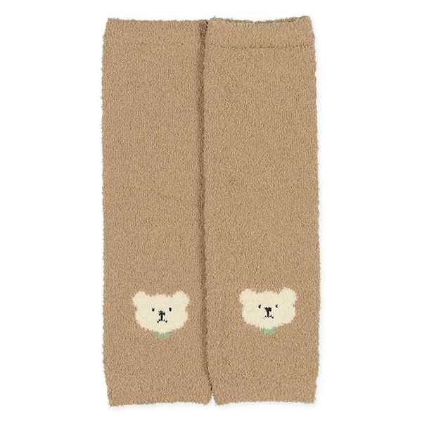 2足組ベビーもこもこレッグウォーマー（くま）