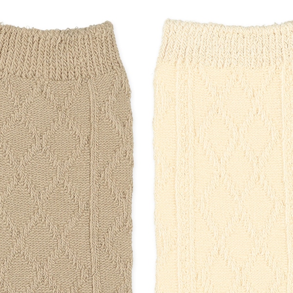 2足組新生児レッグウォーマー（リンクス縄柄）