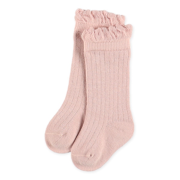 2足組新生児ハイソックス（花フロート）