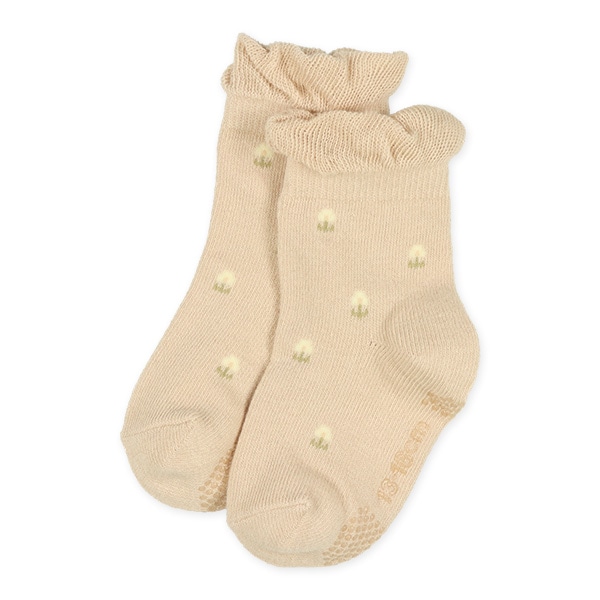 3足組ベビークルーソックス（小花柄）