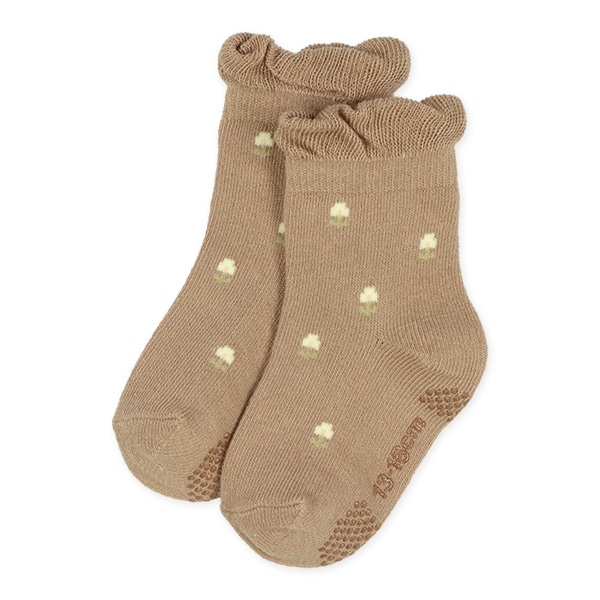 3足組ベビークルーソックス（小花柄）