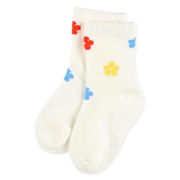 3足組ベビークルーソックス（レトロフラワー）