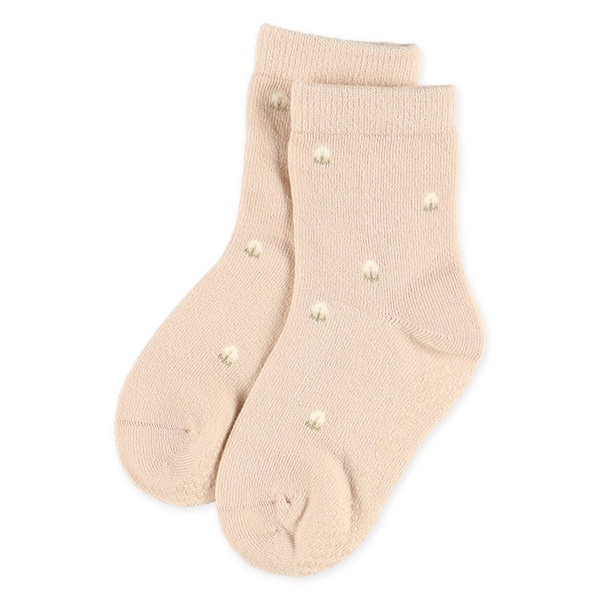 3足組ベビークルーソックス（花柄）