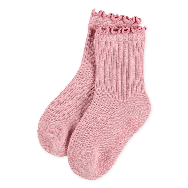 3足組ベビークルーソックス（メロー折り返し）