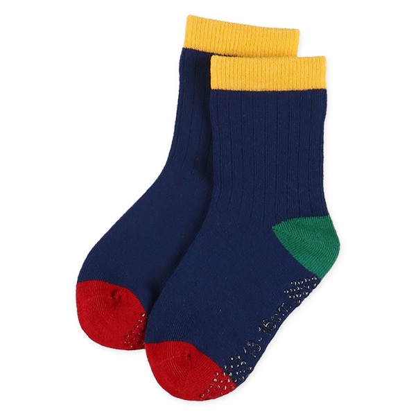 3足組ベビークルーソックス（カラフルボーダー）