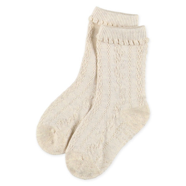 3足組ベビークルーソックス（花柄）