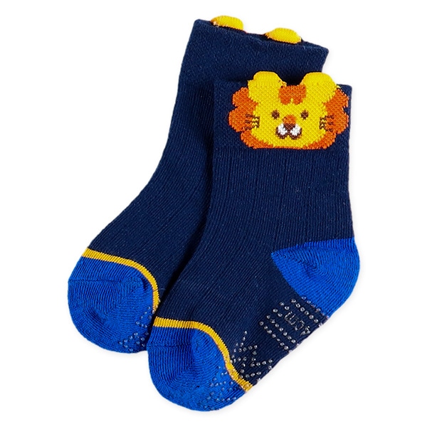 3足組ベビークルーソックス（履き口アニマル）