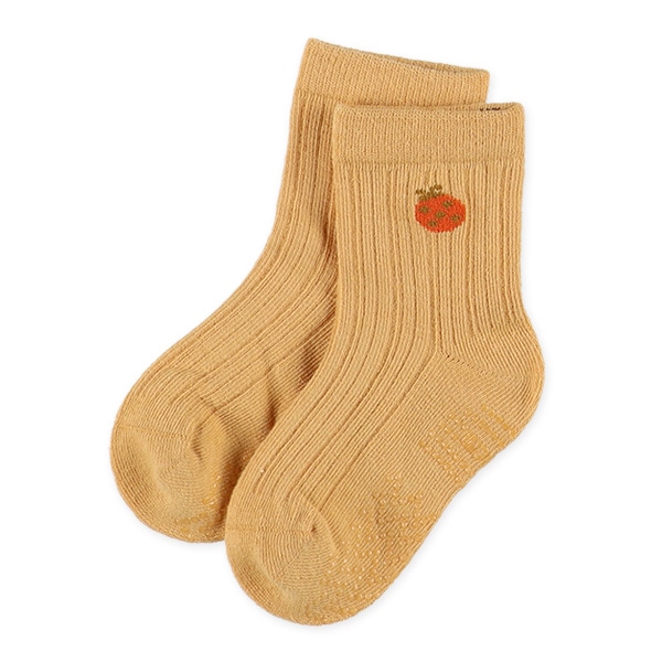 3足組ベビークルーソックス（虹刺繍）