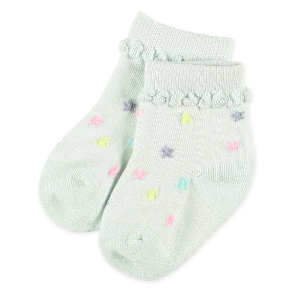 3足組ベビークルーソックス（オーロラレース）