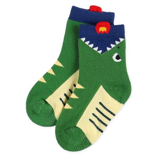 3足組ベビークルーソックス（恐竜）