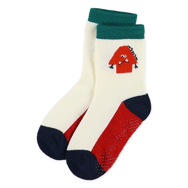 3足組ベビークルーソックス（カラフルモンスター）
