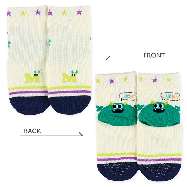 3足組ベビークルーソックス（モンスター）