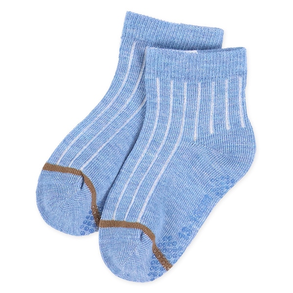 3足組ベビークルーソックス（つま先ライン）