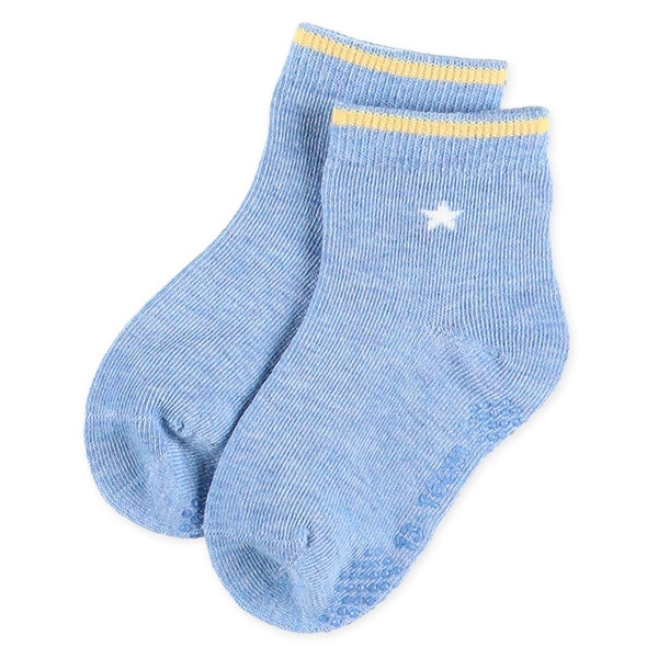 3足組ベビークルーソックス（星・ライン）