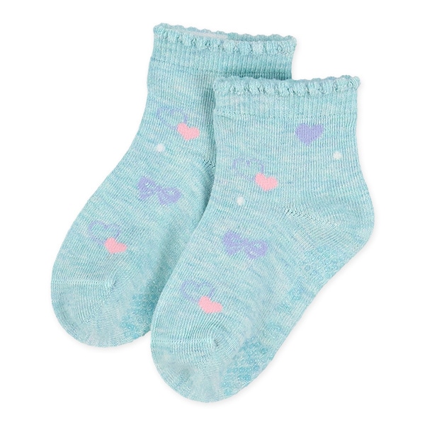 3足組ベビークルーソックス（リボンハート）