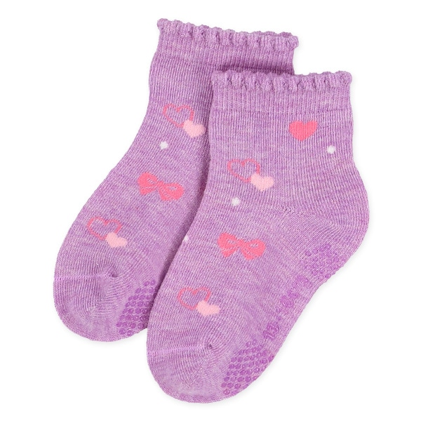 3足組ベビークルーソックス（リボンハート）