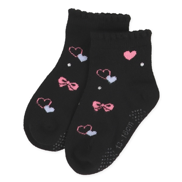 3足組ベビークルーソックス（リボンハート）