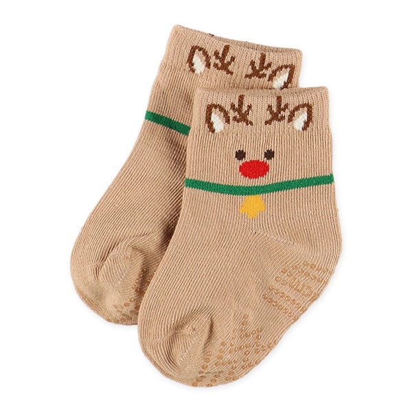 3足組ベビークルーソックス（クリスマス）