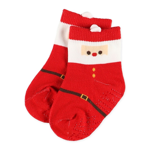 3足組ベビークルーソックス（クリスマス）