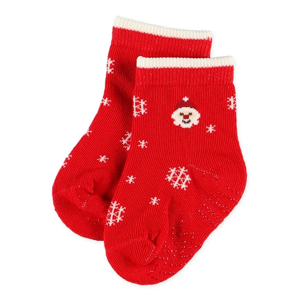 3足組ベビークルーソックス（クリスマス）