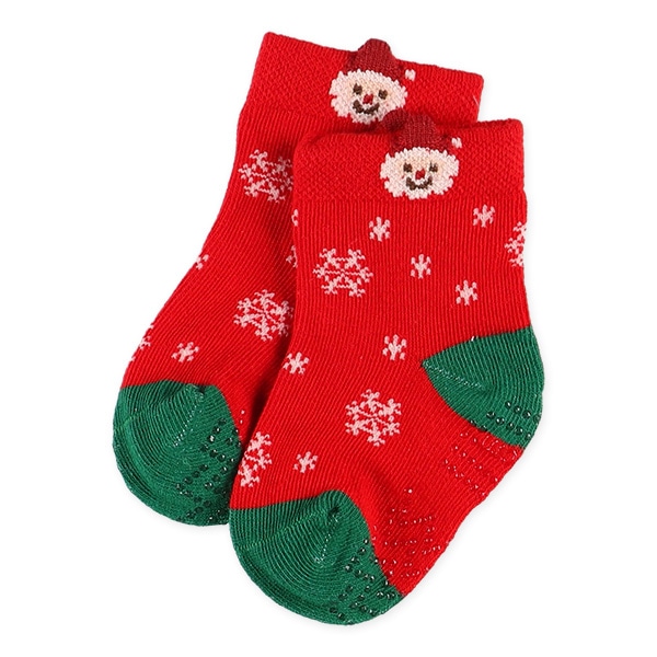 3足組ベビークルーソックス（クリスマス）