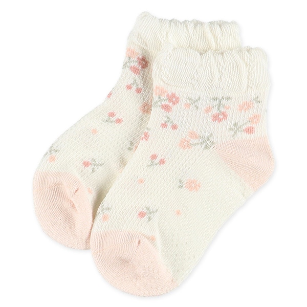 3足組ベビーアンクルソックス（小花柄）