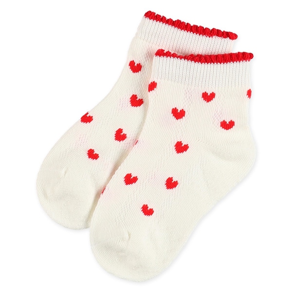 3足組ベビーアンクルソックス（ハート）