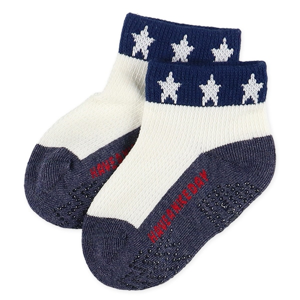 3足組ベビーアンクルソックス（星・ボーダー）