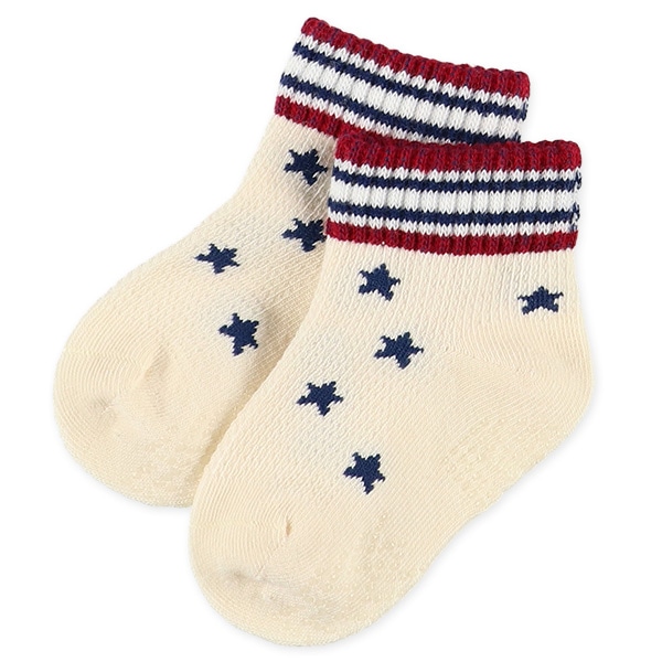 3足組ベビーアンクルソックス（星・ボーダー）