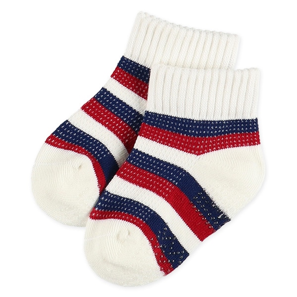 3足組ベビーアンクルソックス（星・ボーダー）