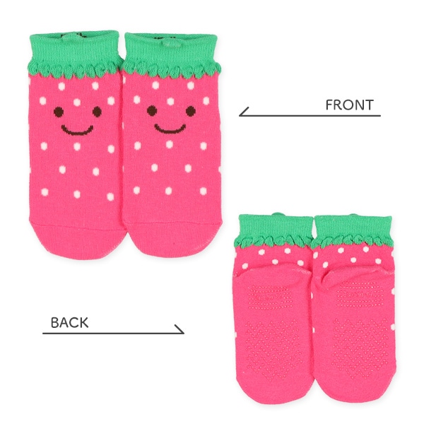 3足組ベビーアンクルソックス（いちご・リボン・チェリー）