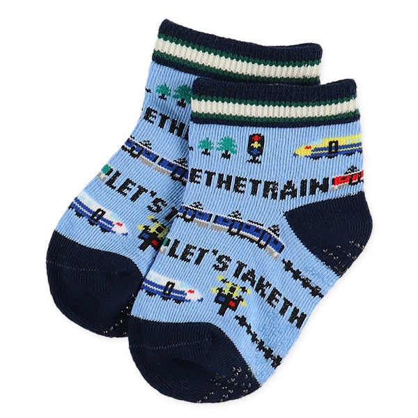 3足組ベビーアンクルソックス（電車）