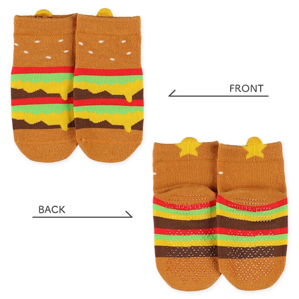 3足組ベビーアンクルソックス（ファストフード）