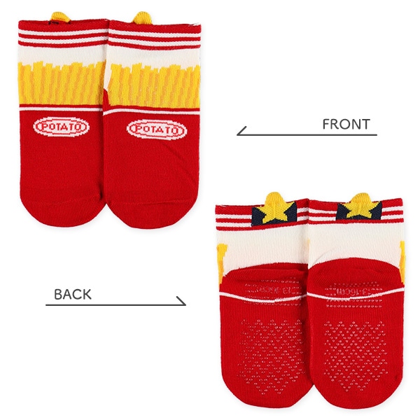 3足組ベビーアンクルソックス（ファストフード）