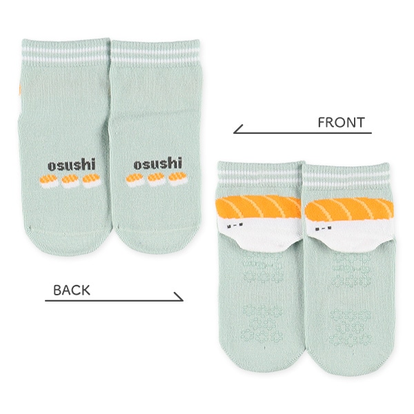 3足組ベビーアンクルソックス（かかとお寿司）