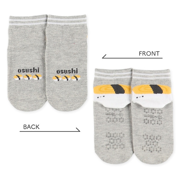 3足組ベビーアンクルソックス（かかとお寿司）
