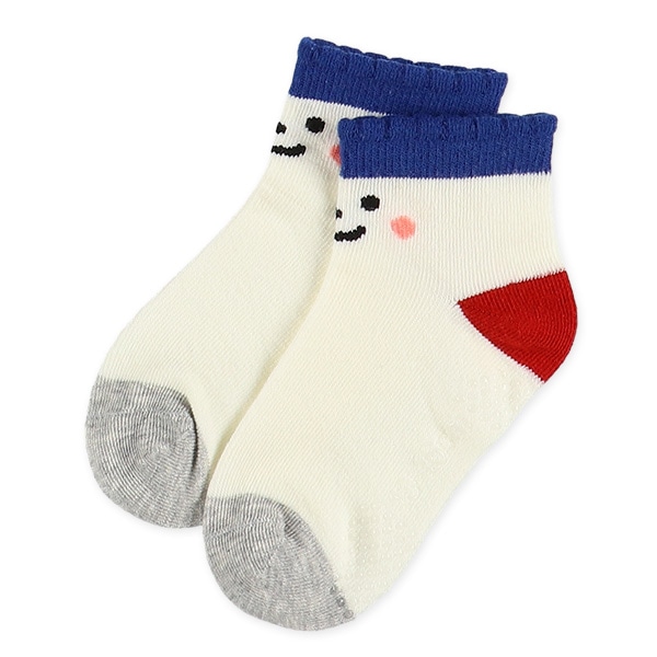 3足組ベビーアンクルソックス（フェイス）