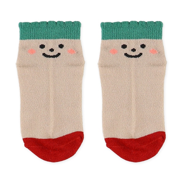 3足組ベビーアンクルソックス（フェイス）