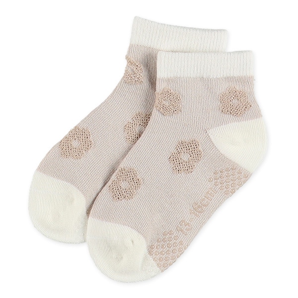 3足組ベビーアンクルソックス（花柄）