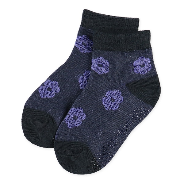 3足組ベビーアンクルソックス（花柄）