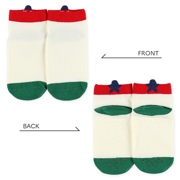 3足組ベビーアンクルソックス（履き口星）