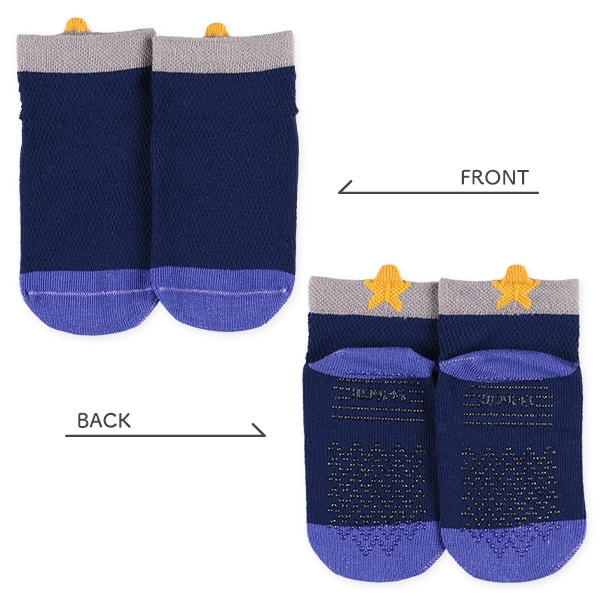 3足組ベビーアンクルソックス（履き口星）