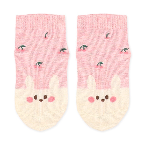 3足組ベビーアンクルソックス（うさぎ）