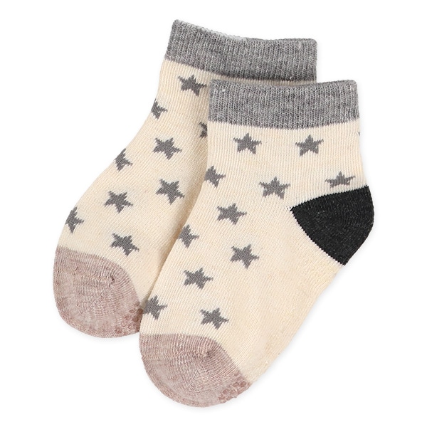 3足組ベビーアンクルソックス（くまボーダー）