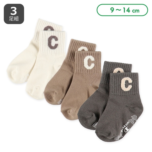 Champion）3足組ベビーローカットソックス（ロゴ）