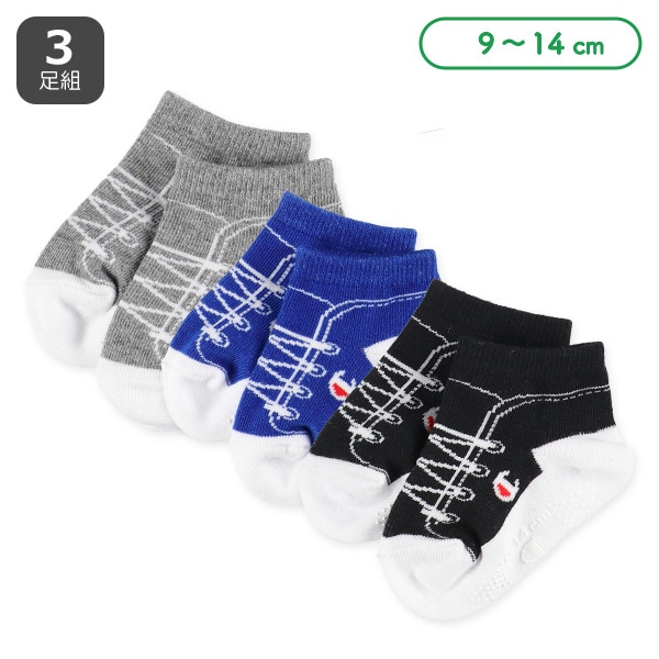 Champion）3足組ベビーローカットソックス（シューズ）